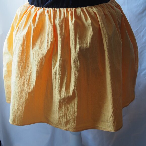 ZARA Yellow Pleated Puffy Hem Mini Skirt Size M - Picture 1 of 15
